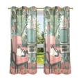 thumbnail image 6 of Yayeee Window Curtains Light Filtering 63"x42" Grommet Panel Pair Home Living Room Decor, Pink and White Cat, 6 of 7