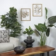 thumbnail image 2 of DecMode Gold Wood 3D Leaf Wall Decor with Beveled Frame (2 Count), 2 of 13