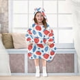 thumbnail image 7 of FORMRS Wearable Blanket Hoodie with Sleeves for Kids Cozy Flannel Sweatshirt, Playful Strawberries, 7 of 7
