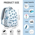 thumbnail image 4 of Marine and Beach Crab Student Backpack Durable Waterproof School Bag with Watercolor Crab and Tropical Sea Life Pattern, Adjustable Straps, Breathable Padding for School and Travel, 4 of 6