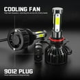 thumbnail image 3 of 4X White 9012 LED Headlight + H16 5202 Fog Light Bulbs Kit For 2014 2015 Jeep Cherokee, 3 of 12