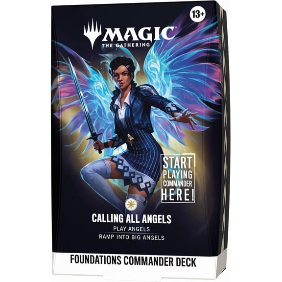 Collectible Magic: The Gathering Foundations Commander Deck - Calling All Angels - 100-Card Deck + Accessories