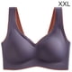 thumbnail image 1 of Sujetador sin costuras Sport Yoga Running Hacer subir Vest Underwire Soft Sleep Ropa interior de mujer, Gris Violeta, XXL kenally  AP001300-20B, 1 of 7