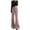 Pink, variant on Women's Fleece Lined Flare Pants, High Waist Slim Fit Trousers, Warm Winter Dress Pants, Soft Thermal Pants, Retro Style Work Pants, Casual Office Pants Pink S