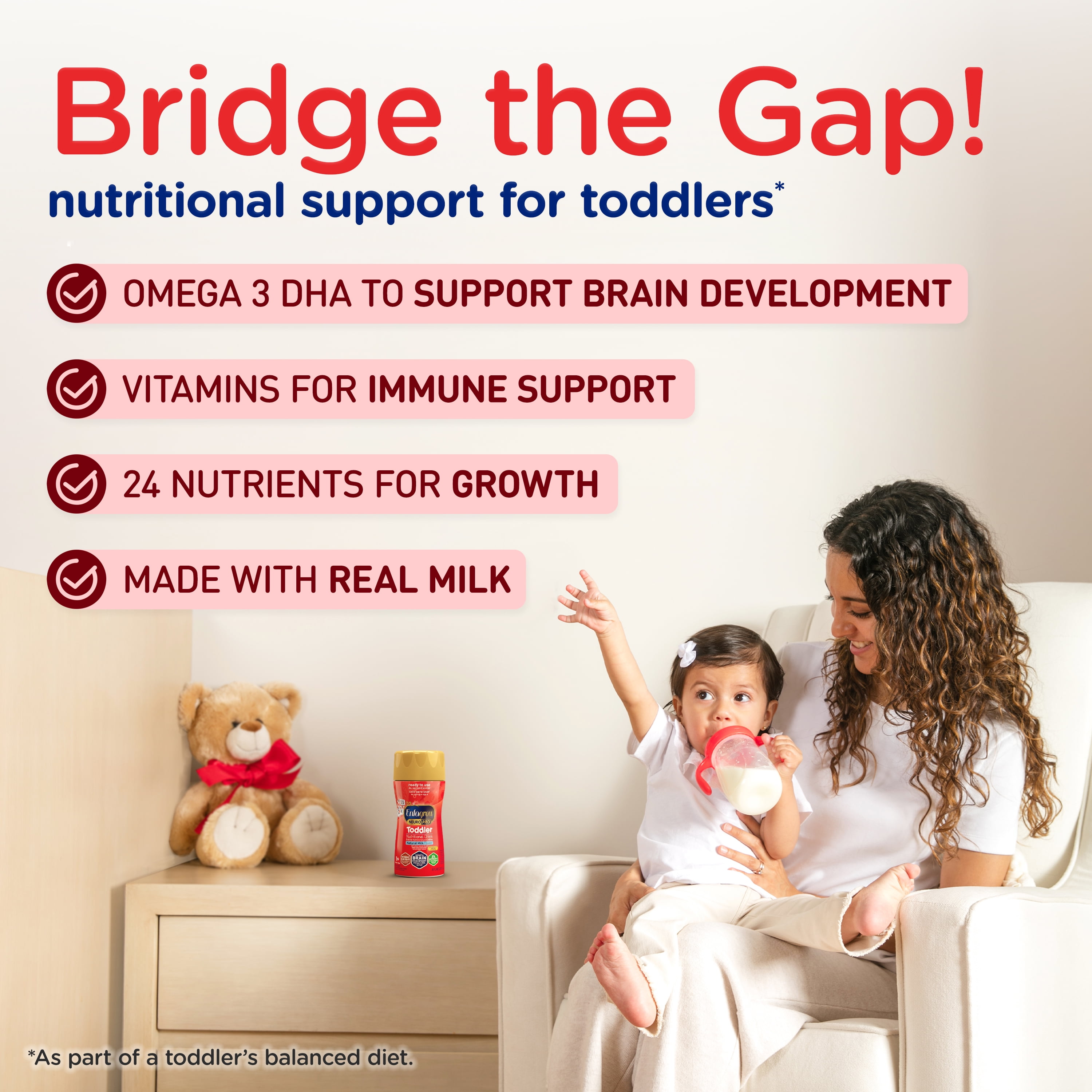 (6 pack) Enfagrow NeuroPro Toddler Nutritional Drink, Try Our Brain-Supporting Trio, Ready to Use,  8 Fl Oz Bottle, 6 Count
