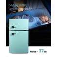 thumbnail image 3 of Northair 3.2 Cu ft Compact Mini Refrigerator Separate Freezer, Small Fridge Double 2-Door Adjustable Removable Retro Stainless Steel Shelves,Green, 3 of 7