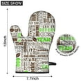 thumbnail image 6 of Cute Oven Mitts,Green Brown Football Words Pattern Oven Mitt 2-Pack Set,Kitchen Gloves for Oven,Heat Resistant Oven Mitts 7.7"x12", 6 of 7
