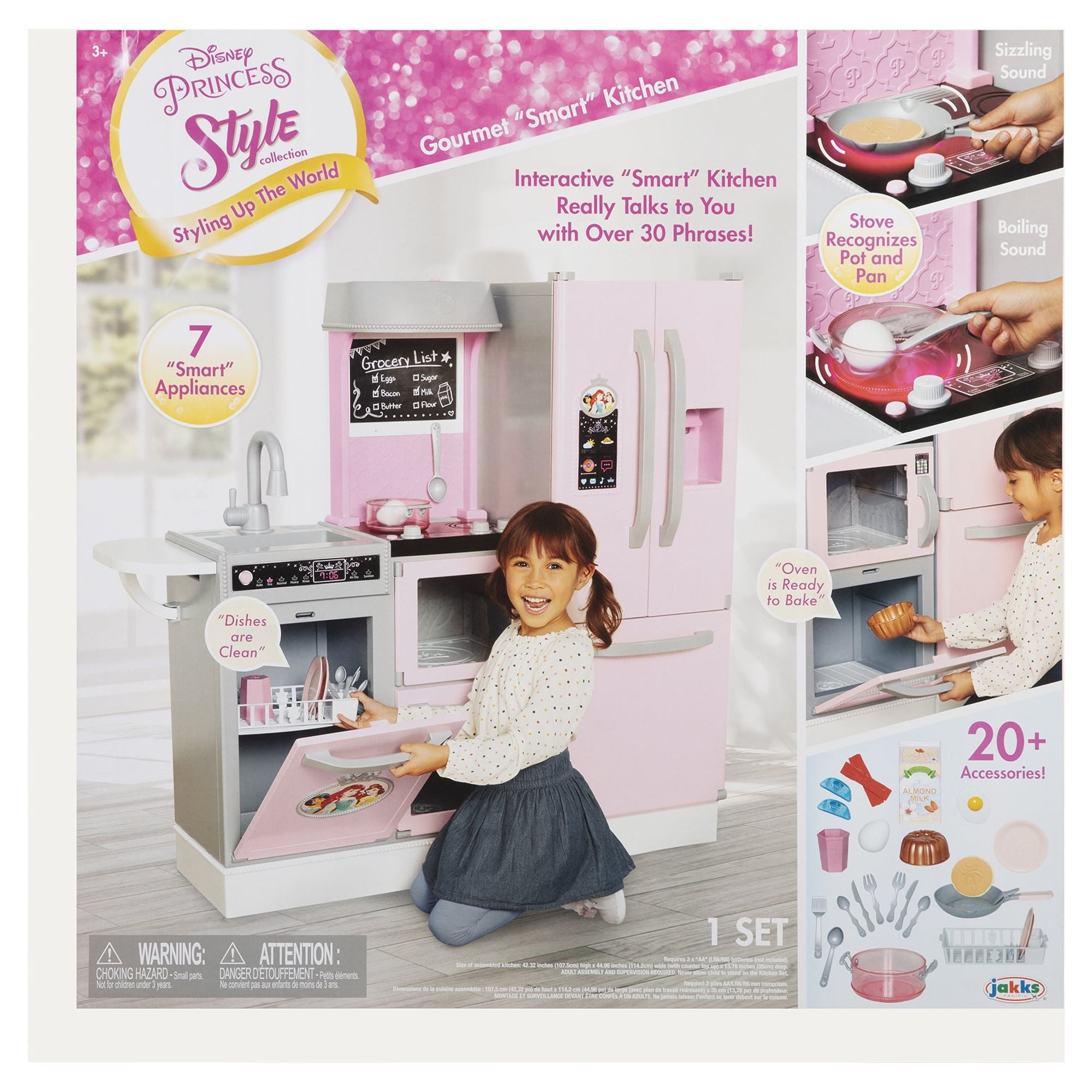 Disney Princess Style Collection Gourmet Smart Kitchen Includes Sounds,  Lights, 20 Peices