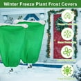 thumbnail image 5 of Hengu Plant Covers Freeze Protection, 4 Pack 47" x 71" Reusable Tree Trunk Protector with Zipper Drawstring, Large Shrub Jacket Cover for Fruit Tree Potted Plants, Green, 5 of 8