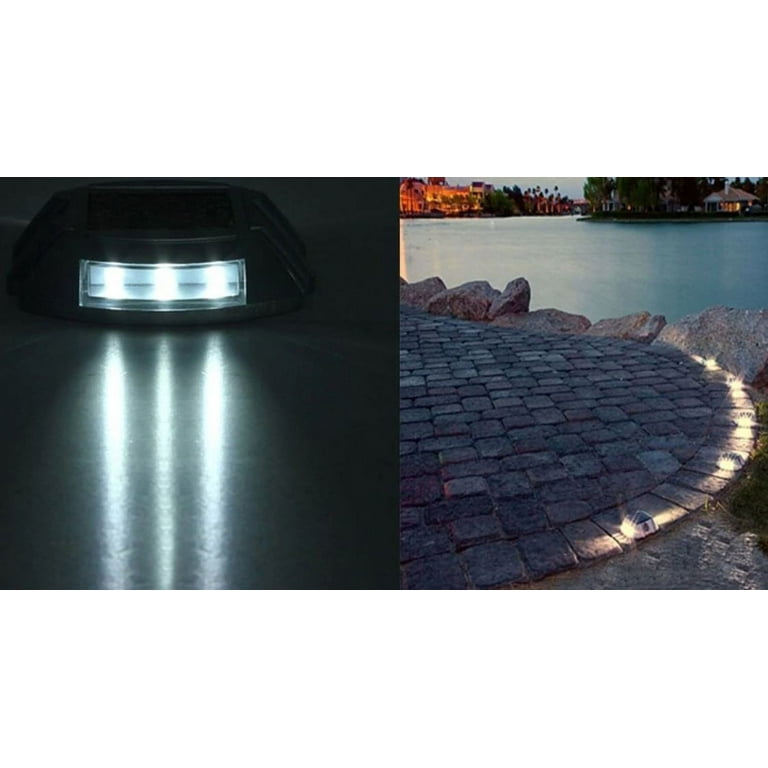 VEVOR Dock Lights Led Solar Powered 24-Pack Outdoor Waterproof