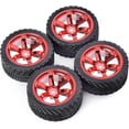 thumbnail image 2 of LINLIN 4PCS 65mm RC Rally Car Rubber Tires and Plastic Vintage Wheel Rims 12mm Hex Compatible with 1/10 RC On-Road Rally Racing Car HSP Tamiya Sakura HPI WR8 HSP TT02 WLtoys, 2 of 6