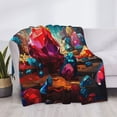 thumbnail image 3 of Naloa Colorful Stone World Flannel Fleece Throw Blanket for Bed Couch, Thick Blanket - All Seasons Suitable for Women, Men and Kids-80"x60", 3 of 6