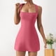 thumbnail image 1 of Vestido De Tirantes Finos Vestido ajustado de mujer Estilo sexy Vestido sin mangas Cuello cuadrado Slim Fit Traje diario Cgtredaw Rosa M para Mujer, 1 of 5