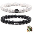 thumbnail image 7 of Anti Alcohol Bracelet for Men & Women, Stop Drinking Alcohol Manifestation Bracelet with Hematite & Volcanic Stone, Protection Bracelet for Anxiety Stress Relief, Jewelry Gifts, 7 of 7