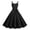 Black, variant on Joernso Vintage Women Dress A-line Big Swing Solid Color Backless Spaghetti Strap 50s Bow Decor Prom Cocktail Party Wedding Midi Dress Evening Dress