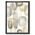 thumbnail image 1 of Designart Neutral Oval Grey Stones I Framed Wall Art, 1 of 3
