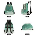 thumbnail image 4 of FORMRS Mini Backpack Purse for Women Quilted Travel Daypack Casual Shoulder Bag, Green and White Pattern, 4 of 7