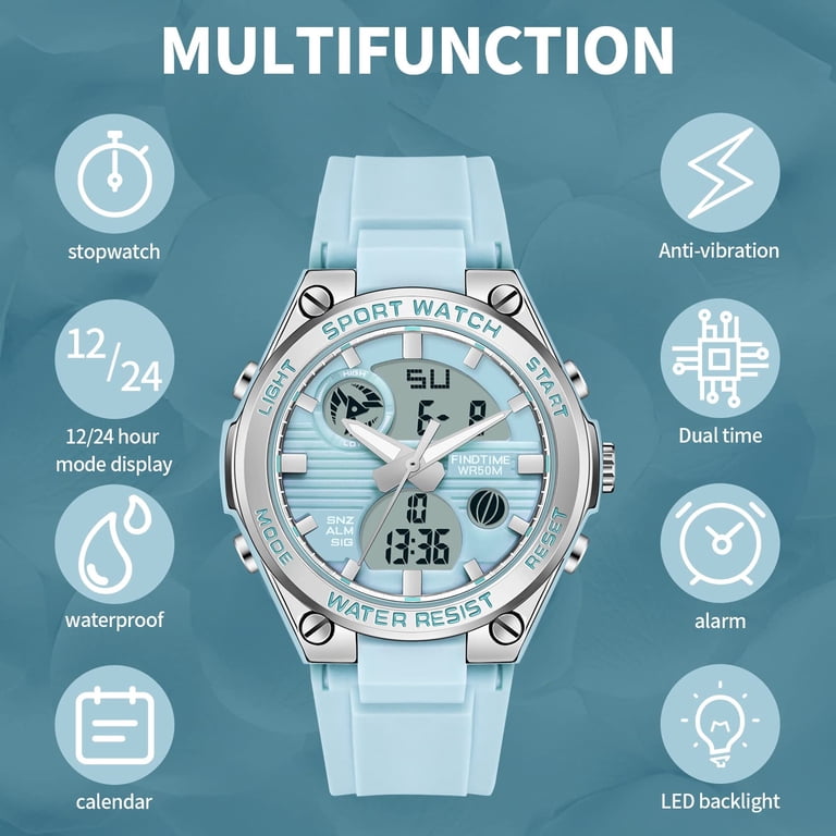 Findtime Ladies Sport Digital Watch, Waterproof, Luminous  display picture 2