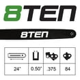 thumbnail image 6 of 8TEN 13 inch Chainsaw Bar .058 3/8 52DL for Husqvarna Jonsered 810-CCG2339B, 6 of 7
