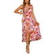 thumbnail image 2 of Vestido Midi Floral Sin Mangas con Abertura para Verano de INSPIRAR CHIC para Mujeres XL Rosa, 2 of 6