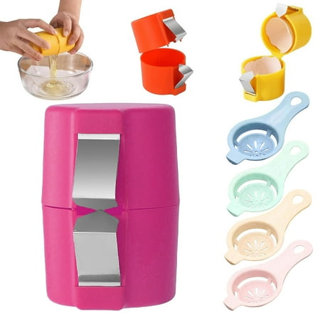 

RFUGUG Handheld Egg Cracker Easy-to-Use Egg Opener Shell Splitter Tool Quick and Mess-Free Durable Stainless Steel Ergonomic Design Perfect for Kitchen Use Ideal for Soft and Hard Boiled Eggs