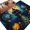 Blue, variant on Halloween Round Rug 4ft Washable Circle Entryway Rugs Non Slip Ghost Pumpkin Spooky Castle Holiday Area Rug Indoor Floor Carpet for Bedroom Kitchen Living Room Home Office Dining Room Nursery