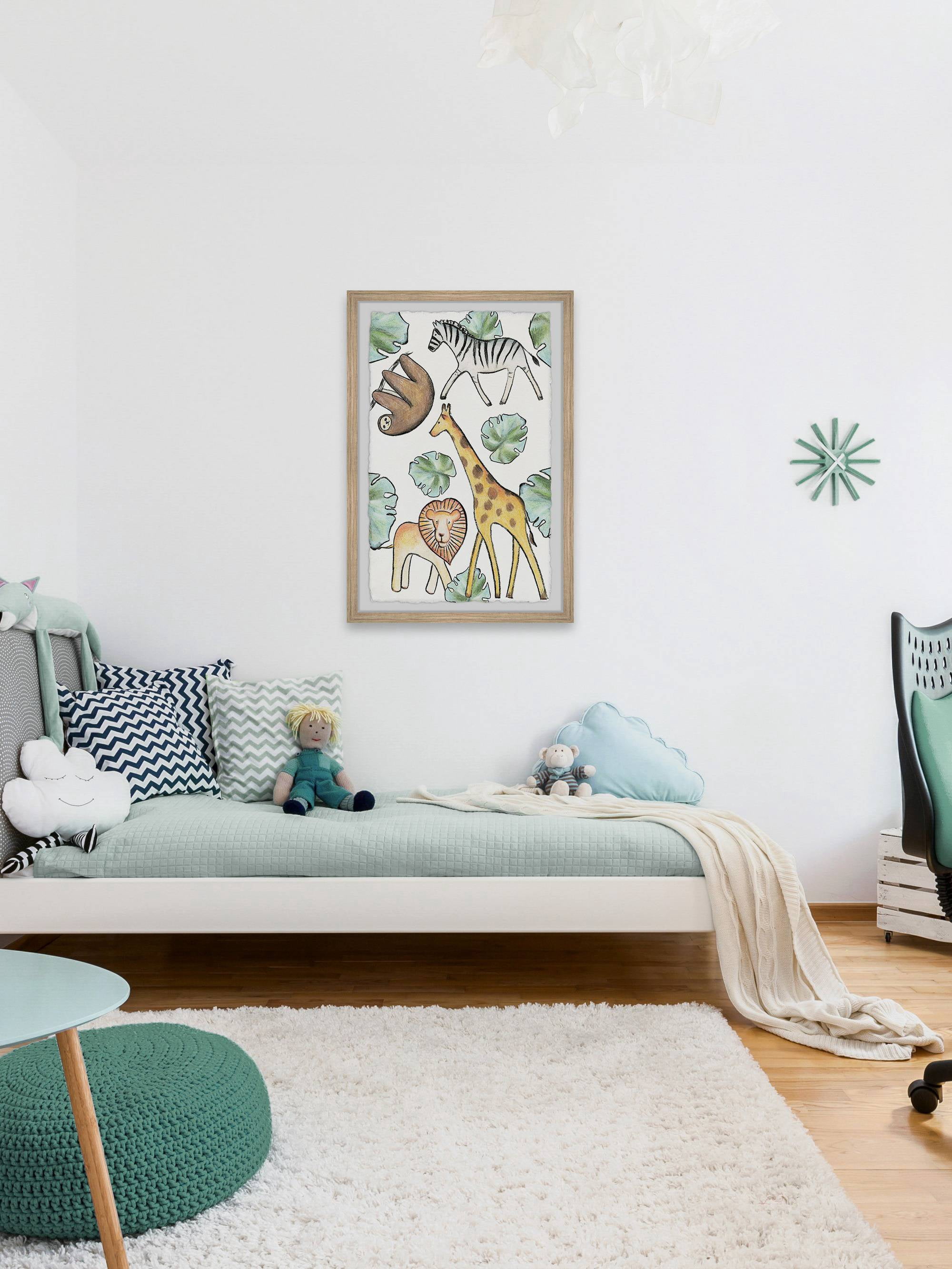 Marmont Hill Jungle And Palm Leaves Framed Wall Art, 20.00" x 1.50"