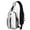 White Halloween Pumpkin, variant on Sling Backpack,Beige Halloween Pumpkin Skull Bat Pattern Crossbody Bag with Water Bottle Holder,Waterproof Sling Bag for Men/Women with Chest Phone Holder for Hiking,Travel