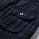 thumbnail image 5 of Pantalones Cortos Casuales De Hombre A Cuadros 100% Algodón, 5 of 8
