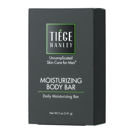 Tiege Hanley Daily Cleansing and Moisturizing Bar Soap for Men (MOISTURIZING BODY BAR) | COCONUT OIL & EUCALYPTUS to MOISTURIZE Skin | Subtle Scent | Made in the USA | 5 Ounce Bar