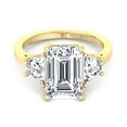 thumbnail image 4 of Arca - Three Stone Ring Trapezoid & Emerald Cut Moissanite Lab - Diamond Engagement Ring, 4 of 5