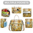 thumbnail image 2 of Country Chic Sunflower Insulated Bag - Leakproof Thermal Tote for Parents Packing Meals, 2 of 6