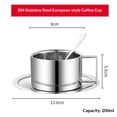 thumbnail image 5 of Stainless Steel Coffee Cup Set,, three piece set Insulated Coffee Cup Set Double Walled Mugs Milk Tea With Spoon Saucer for Coffee Latte Tea Milk, 5 of 5