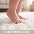 thumbnail image 3 of Fluffy Area Rug, YEERSWAG 2.6x5.3 ft Soft Shaggy Rug for Bedroom Living Room, Machine Washable Non-Slip Oval Carpet, Cream White, 3 of 8