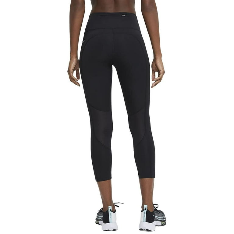 Nike Dri-FIT Black Running Tights Pants Size Small S Women Crop Length