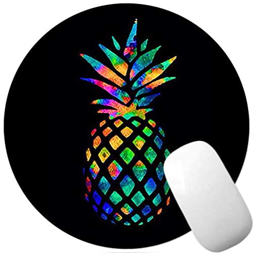 Mouse Pad, Black Pineapple Mouse Mat, NonSlip Rubber Base Mousepad