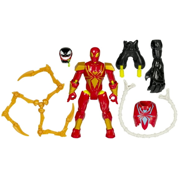 MixMashers Marvel Spider-Man Iron Spider Toy, 5” (12 cm) Mix-&-Match Deluxe Figure, 4 