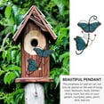 thumbnail image 4 of OULII 1Pcs Metal Butterflies Hanging Pendant for Balcony Wall Decor Rustic Style Home Decor, 4 of 8