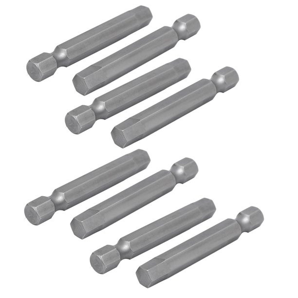 Puntas de destornillador hexagonales de 6 mm, longitud de 51 mm, con vástago hexagonal de 6 mm, herramienta de reparación, 8 piezas