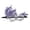 B006- Purple, variant on Black Lace Eye Mask with Blue Gradient Design Halloween Masquerade Mask for Women 10X7 Inch, Featuring Crystal Beads and Butterfly Party Favors for Masquerade Party Decorations