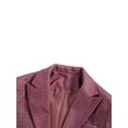 thumbnail image 5 of Mens Blazer Plaid Wool Suit Coats Lapel Long Sleeve Button Suit Business Casual and Formal Suit Jacket, 5 of 9