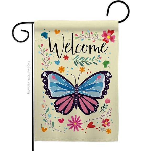 Breeze Decor G154101-BO Sweet Spring Garden Flag Friends Bugs & Frogs 13 x 18.5 in. Double-Sided Decorative Vertical Flags for House Decoration Banner Yard Gift