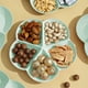 thumbnail image 3 of Bandeja De Dulces De Paja De Trigo, Bandeja Redonda Con Compartimentos Para Refrigerios De Frutos Secos, Dise O De Color S Lido, Para Fiestas, Organizador De Refrigerios, Uso Vers Til, 3 of 8