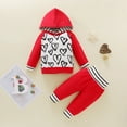 thumbnail image 3 of Acotyo 0-18M Newborn Toddler Baby Girls Fall Long Sleeve Love-heart Hoodie Sweatshirt Pants Outfits Set, 3 of 15