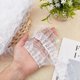 thumbnail image 2 of 20 Yards 2Layer White Pleated Organza Lace Ribbon for Craft Sewing DIY, 2 of 5