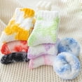 thumbnail image 3 of Yangnuo All Day Comfortable Warm Fleece Tie-Dye Mid Socks Hairy Socks For Women In Winter Thick And Warm Mid Tube Socks Cute Australian Fleece Floor Socks, 3 of 3