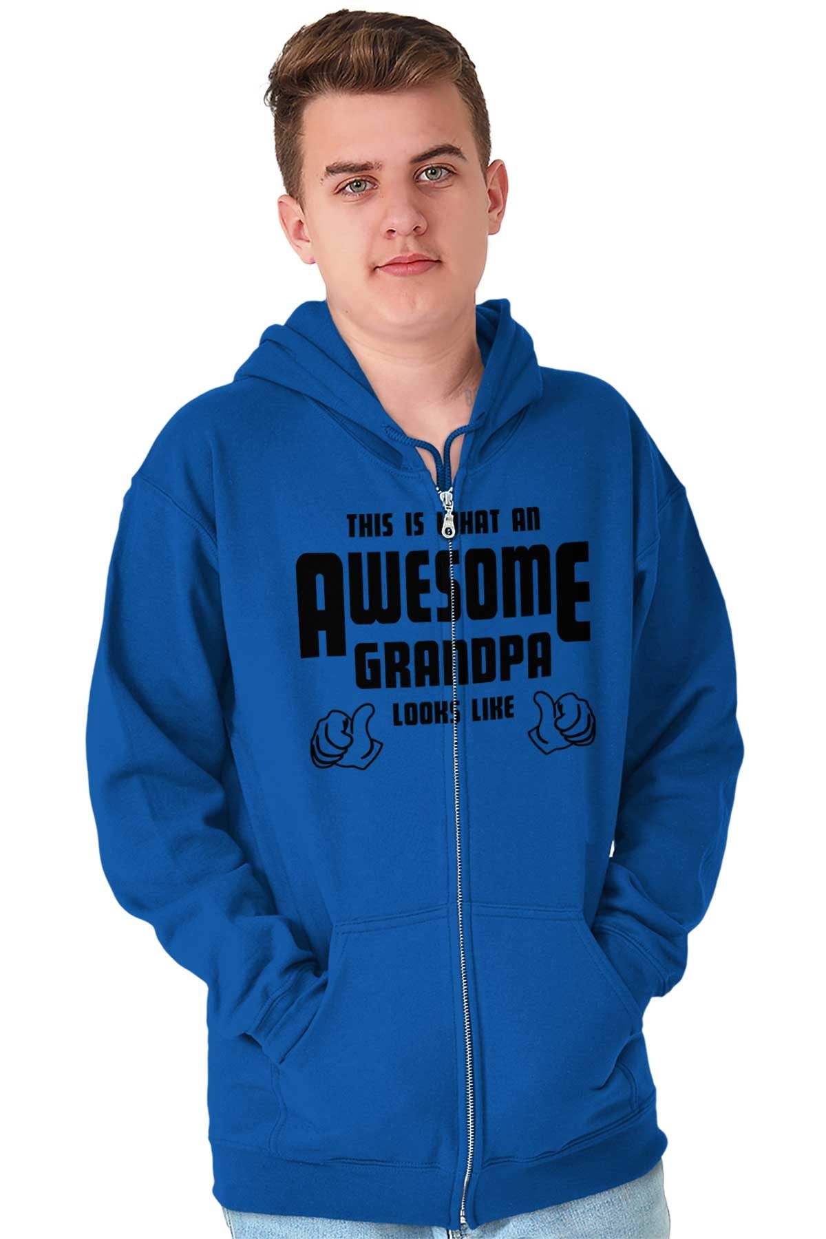 Grandpa Zip Up Hooded Sweatshirts For 