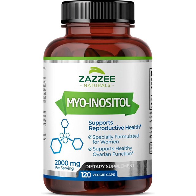 Zazzee Naturals Myo-Inositol | 2,000 Mg Per Serving | 30 Servings