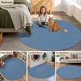 thumbnail image 5 of Pure Royalblue Round Area Rug 3.3 FT, Non Slip Small Entryway Kitchen Mat, Simple Solid Color Washable Soft Circular Rug Non-Shedding Door Mat for Bathroom Playroom Kids Room, 5 of 9