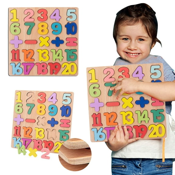 CanGonggg Wooden Number Puzzle 123 Number Puzzles For Toddlers 2 3 4 5 Years Old Educational Learning Toys For Toddlers Number Toys Toddler Toys Toys For Ages 2-4 Kids Toys Toddler Toys 2-3 Baby Book